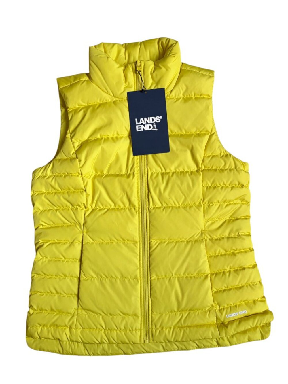 NWT Lands’ End  Women's Quilted Down-Down Puffer Vest (Yellow) - Small